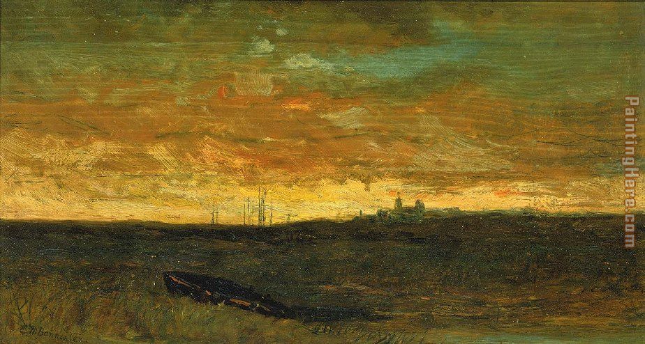 Sunset Scene painting - Edward Mitchell Bannister Sunset Scene art painting